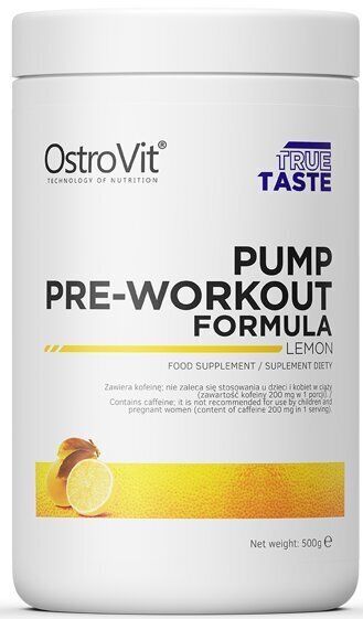 Ostrovit Pump Pre-Workout Formula 500 g cena un informācija | Vitamīni, preparāti, uztura bagātinātāji labsajūtai | 220.lv