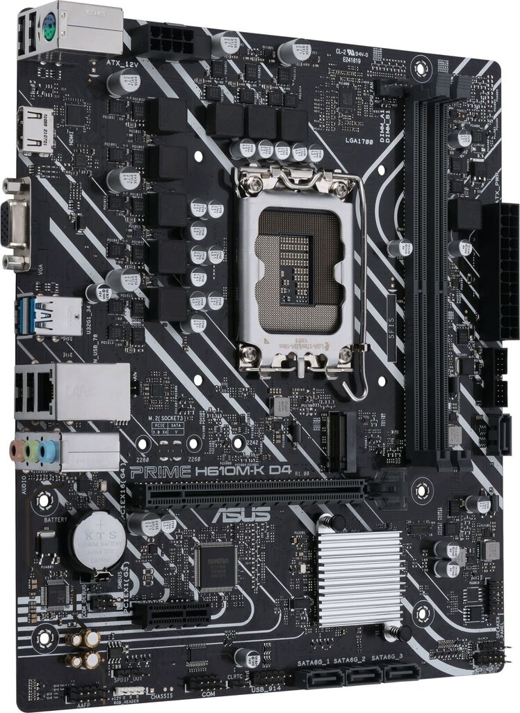 Mainboard|ASUS|Intel H610|LGA1700|MicroATX|Memory DDR4|Memory slots 2|1xPCI-Express 3.0 1x|1xPCI-Express 4.0 16x|1xM.2|1x15pin D-sub|1xHDMI|2xAudio-In cena un informācija | Mātesplates | 220.lv