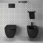 TESI piekarams tualetes pods ar slēptu furnitūru (Aquablade), matēts, melns, Ideal Standard cena un informācija | Tualetes podi | 220.lv