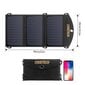 Choetech Foldable Solar Charger 19W 2x USB 2,4A black (SC001) цена и информация | Lādētāji-akumulatori (Power bank) | 220.lv