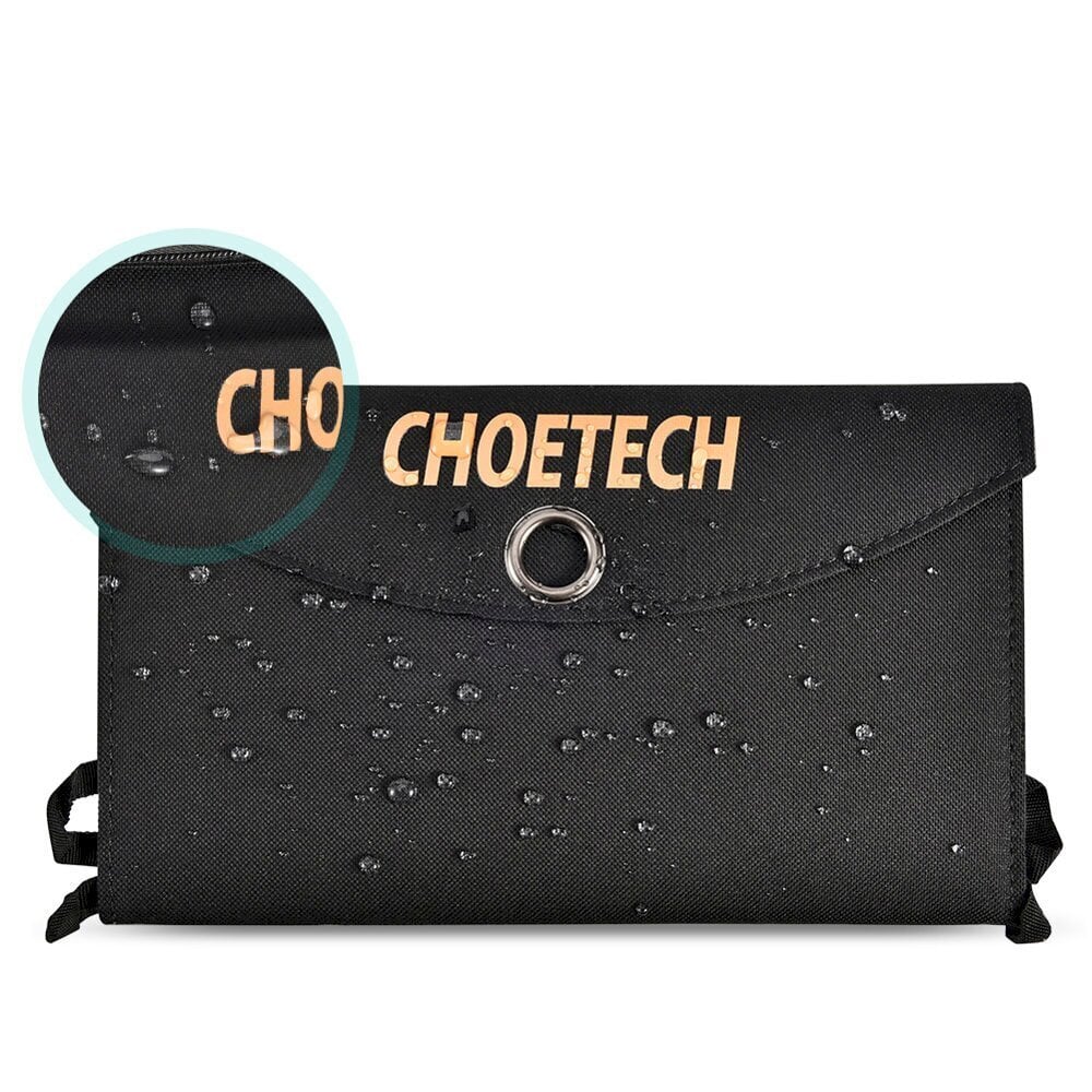 Choetech Foldable Solar Charger 19W 2x USB 2,4A black (SC001) cena un informācija | Lādētāji-akumulatori (Power bank) | 220.lv