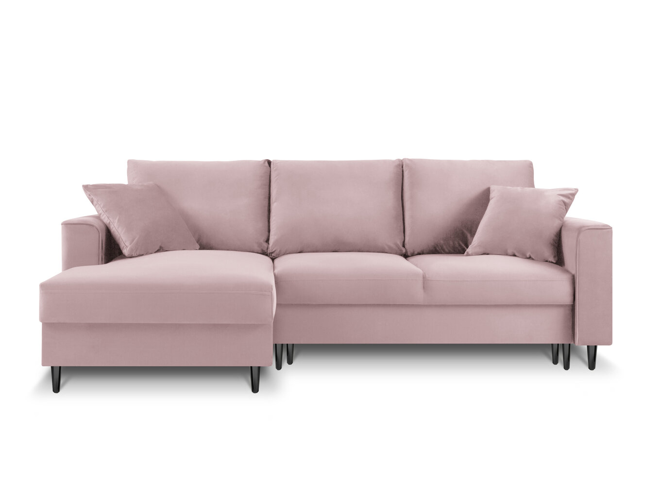 Stūra dīvāns Mazzini Sofas Cartadera, rozā/melns cena un informācija | Stūra dīvāni | 220.lv