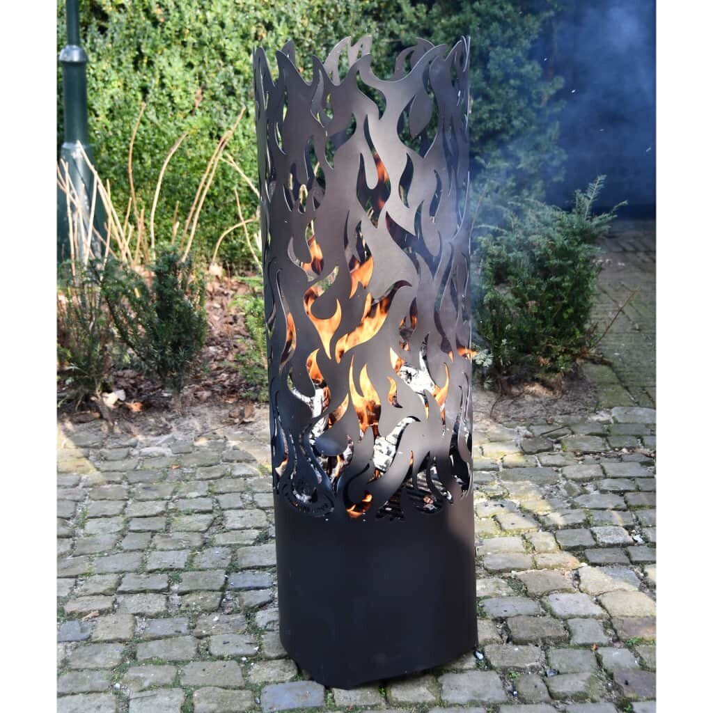 Esschert Design ugunskura grozs Flames, oglekļa tērauds, melns, FF408 cena un informācija | Kamīni | 220.lv