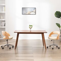 vidaXL grozāmi virtuves krēsli, 2 gab., liekts koks un mākslīgā āda cena un informācija | Virtuves un ēdamistabas krēsli | 220.lv
