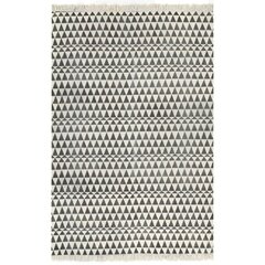 vidaXL Kilim paklājs ar rakstu, kokvilna, 120x180 cm, melns ar baltu цена и информация | Ковры | 220.lv