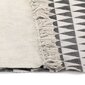 vidaXL Kilim paklājs ar rakstu, kokvilna, 120x180 cm, melns ar baltu cena un informācija | Paklāji | 220.lv