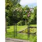 Nature dārza arka, melna, 114x66x232 cm, metāls cena un informācija | Ziedu statīvi, puķu podu turētāji | 220.lv