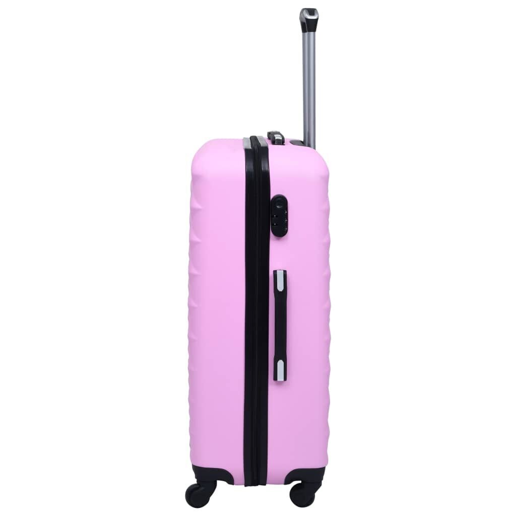 vidaXL cietais koferis, ABS, rozā цена и информация | Koferi, ceļojumu somas | 220.lv