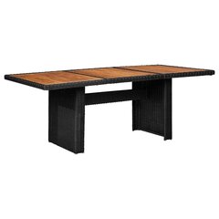 Набор столовой мебели для сада, чёрный цена и информация | Комплекты уличной мебели | 220.lv