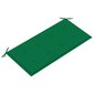Dārza sols ar zaļu matraci vidaXL, 112 cm cena un informācija | Dārza soli | 220.lv