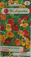 Настурция Alaska, 2 шт. цена и информация | Семена цветов | 220.lv