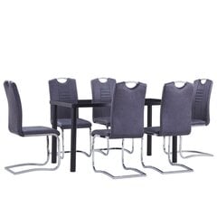 Столовый комплект, 7 частей, серый цена и информация | Комплекты мебели для столовой | 220.lv