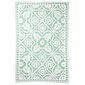 Esschert Design āra paklājs, 182x122 cm, zaļš un balts cena un informācija | Paklāji | 220.lv