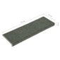 vidaXL kāpņu paklāji, 15 gab., 65x25 cm, zaļi cena un informācija | Paklāji | 220.lv