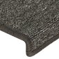 vidaXL kāpņu paklāji, 15 gab., 65x25 cm, pelēki un melni cena un informācija | Paklāji | 220.lv