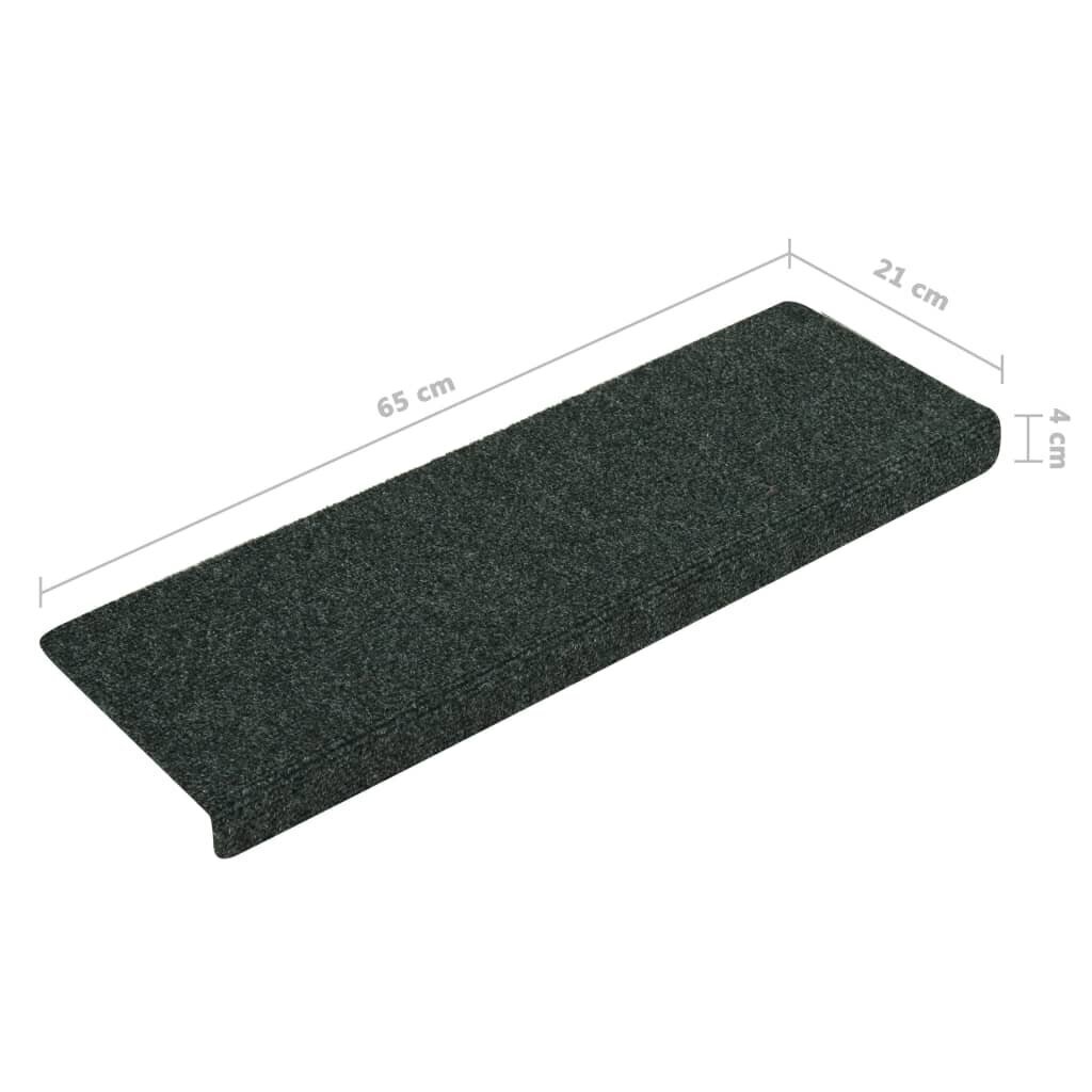 vidaXL kāpņu paklāji, 15 gab., 65x25 cm, brūni цена и информация | Paklāji | 220.lv