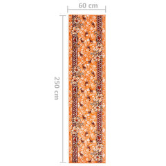 vidaXL paklāja celiņš, sarkanbrūns, 60x250 cm cena un informācija | Paklāji | 220.lv