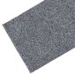 vidaXL kāpņu paklāji, 15 gab., 76x20 cm, gaiši pelēki cena un informācija | Paklāji | 220.lv