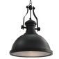 vidaXL griestu lampa, apaļa, E27, melna цена и информация | Lustras | 220.lv