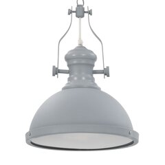 vidaXL griestu lampa, apaļa, E27, pelēka cena un informācija | Piekaramās lampas | 220.lv