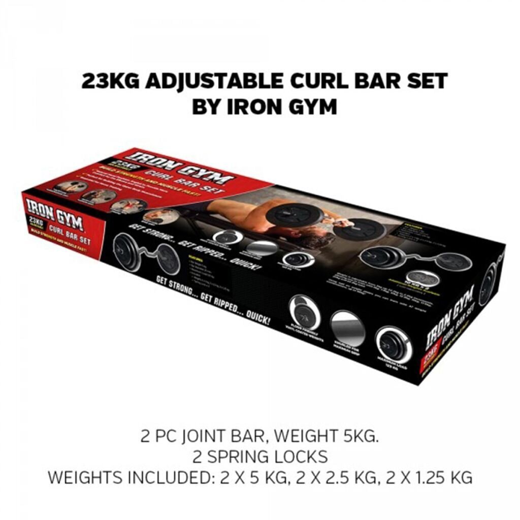 Iron Gym svaru stieņa komplekts, regulējams, 23 kg, IRG033 cena un informācija | Svari, hanteles, stieņi | 220.lv