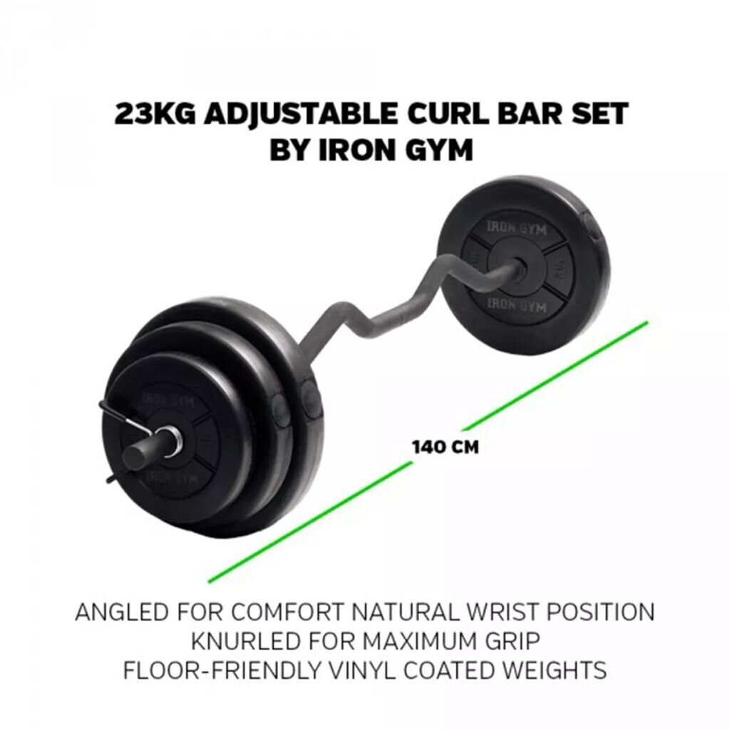Iron Gym svaru stieņa komplekts, regulējams, 23 kg, IRG033 cena un informācija | Svari, hanteles, stieņi | 220.lv