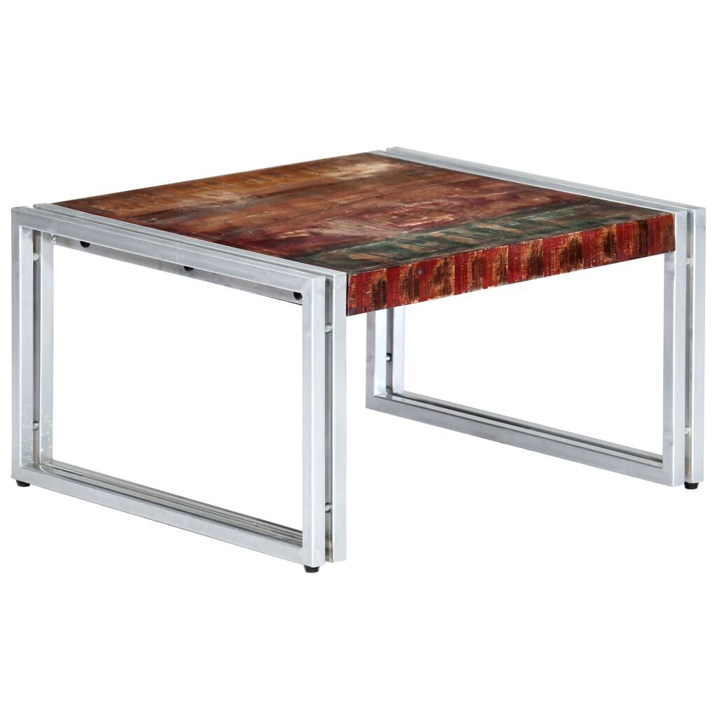 vidaXL kafijas galdiņš, 60x60x35 cm, pārstrādāts masīvkoks cena un informācija | Žurnālgaldiņi | 220.lv