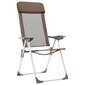 vidaXL kempinga krēsli, 2 gab., brūni, alumīnijs, salokāmi cena un informācija |  Tūrisma mēbeles | 220.lv