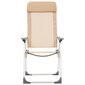 vidaXL kempinga krēsli, 4 gab., krēmkrāsā, alumīnijs, salokāmi cena un informācija |  Tūrisma mēbeles | 220.lv