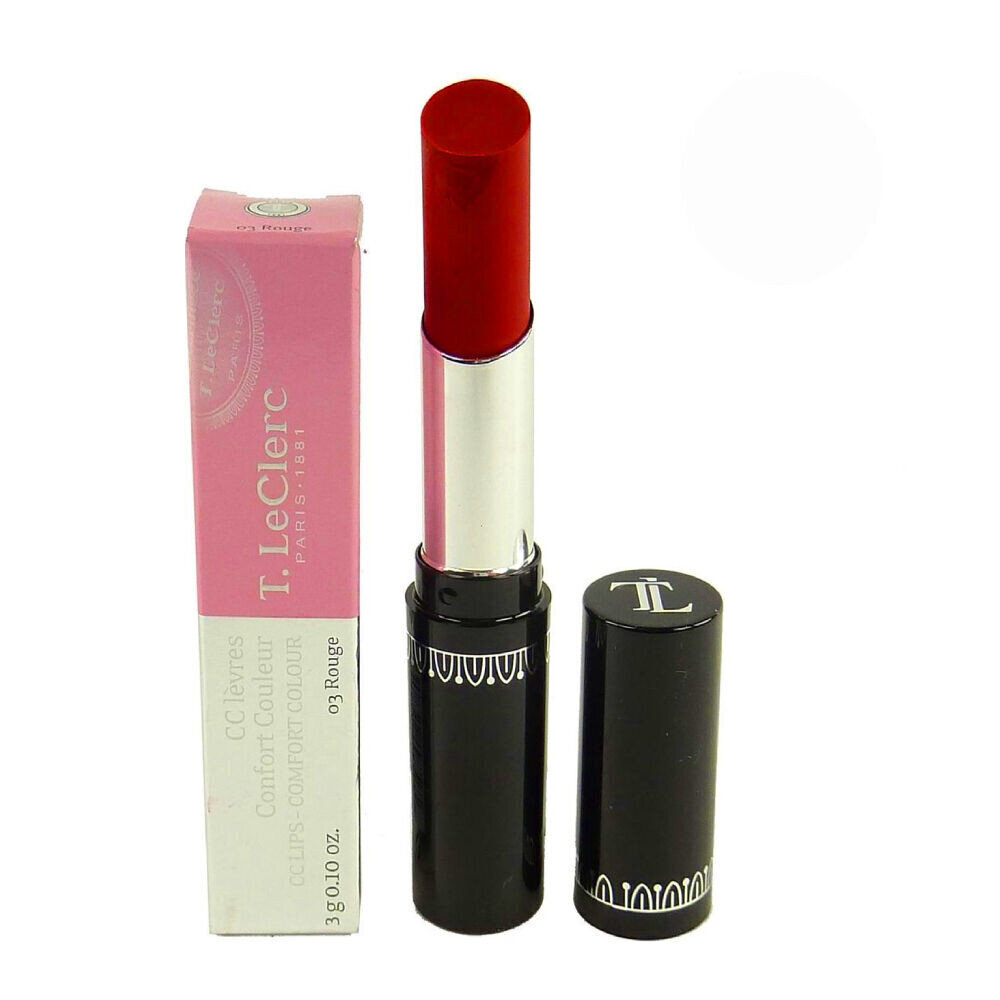 Lūpu krāsa LeClerc 03 Rouge, 3 g cena un informācija | Lūpu krāsas, balzāmi, spīdumi, vazelīns | 220.lv