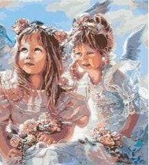 Kартины по цифрам "Two little angels" 40x50  KTMK-03112G цена и информация | Живопись по номерам | 220.lv