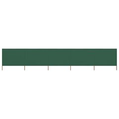 vidaXL 5 paneļu vēja aizsargsiets, zaļš, 600x160 cm, audums цена и информация | Зонты, маркизы, стойки | 220.lv