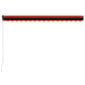 vidaXL izvelkama markīze, manuāla, 450x300 cm, oranža ar brūnu цена и информация | Saulessargi, markīzes un statīvi | 220.lv