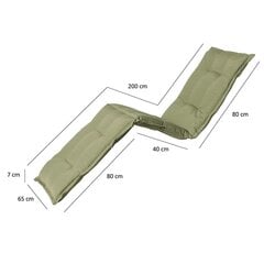 Madison sauļošanās zviļņa matracis Panama, zaļš, 200x65 cm цена и информация | Подушки, наволочки, чехлы | 220.lv