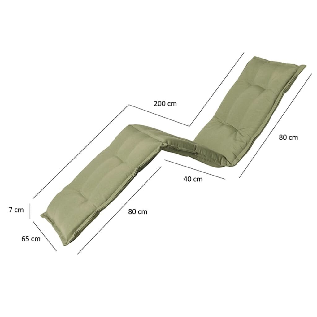 Madison sauļošanās zviļņa matracis Panama, zaļš, 200x65 cm cena | 220.lv