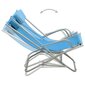 vidaXL atpūtas krēsli, 2 gab., zili, tērauds cena un informācija | Sauļošanās krēsli | 220.lv