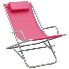vidaXL atpūtas krēsli, 2 gab., rozā, tērauds cena un informācija | Sauļošanās krēsli | 220.lv