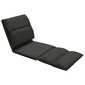 vidaXL salokāms grīdas krēsls, melna mikrošķiedra цена и информация | Sauļošanās krēsli | 220.lv