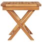 vidaXL sauļošanās zvilnis, 2 gab., ar galdiņu, masīvs tīkkoks cena un informācija | Sauļošanās krēsli | 220.lv