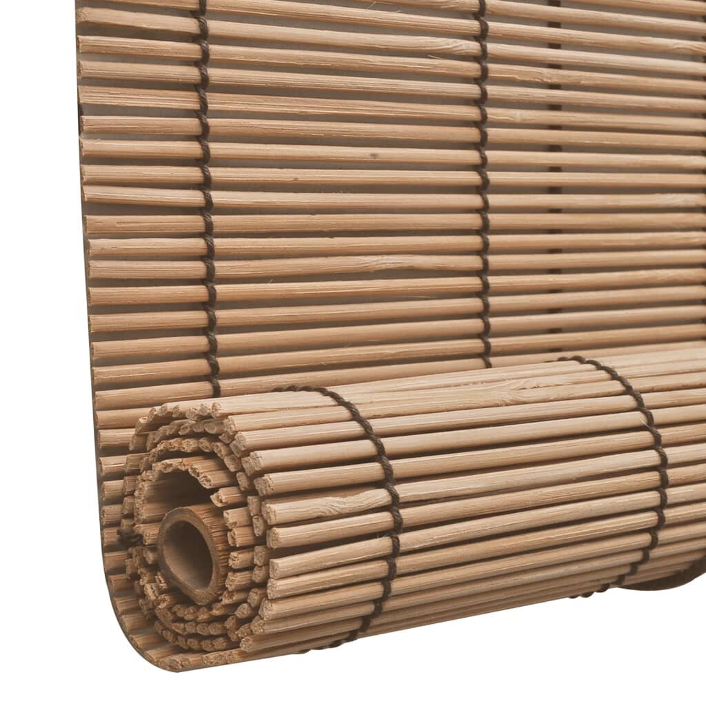 vidaXL ruļļu žalūzijas, 2 gab., brūns bambuss, 150x220 cm цена и информация | Rullo žalūzijas | 220.lv