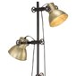 vidaXL grīdas lampa ar 2 abažūriem, misiņa krāsa, E27, čuguns цена и информация | Stāvlampas | 220.lv