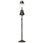vidaXL grīdas lampa ar 2 abažūriem, melna, E27, čuguns cena un informācija | Stāvlampas | 220.lv