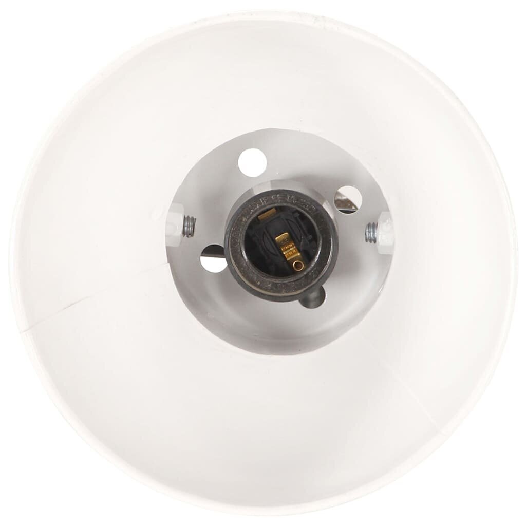 vidaXL grīdas lampa ar 2 abažūriem, balta, E27, čuguns cena un informācija | Stāvlampas | 220.lv