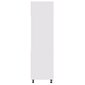 vidaXL ledusskapja skapis, balts, 60x57x207 cm, skaidu plāksne cena un informācija | Virtuves skapīši | 220.lv