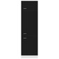 vidaXL ledusskapja skapis, melns, 60x57x207 cm, skaidu plāksne цена и информация | Virtuves skapīši | 220.lv
