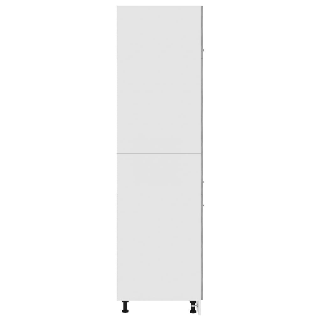 vidaXL ledusskapja skapis, betona pelēks, 60x57x207 cm, skaidu plātne цена и информация | Virtuves skapīši | 220.lv