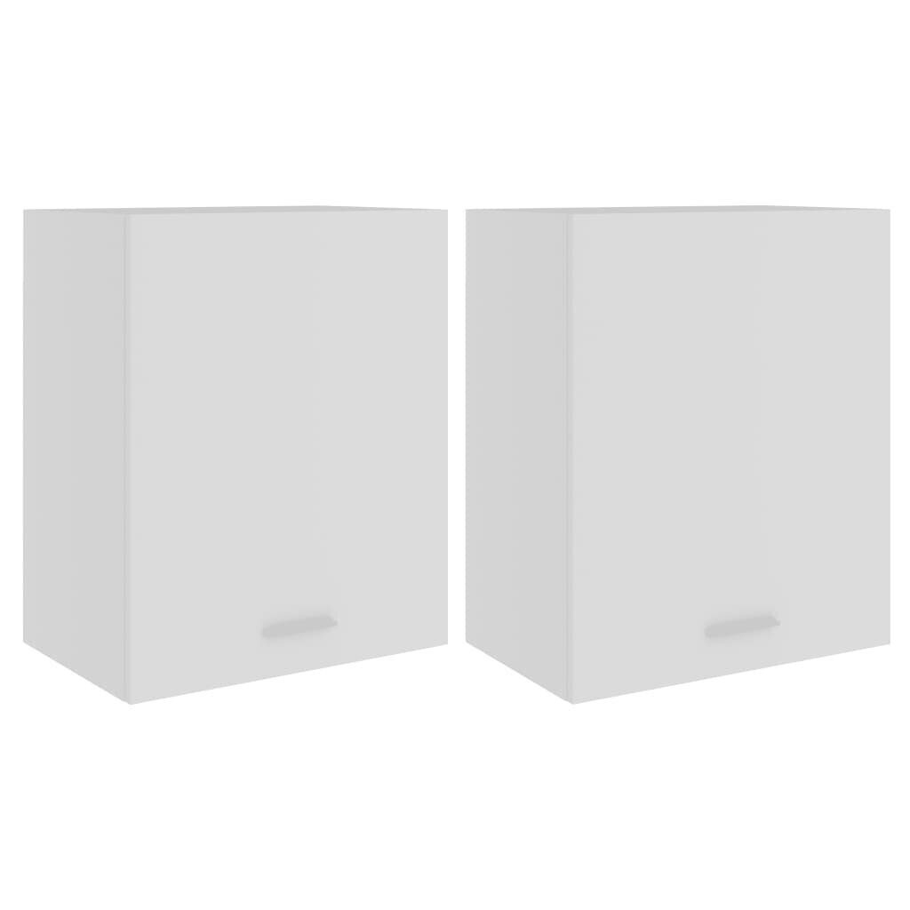 vidaXL virtuves skapīši, 2 gab., balti, 50x31x60 cm, skaidu plāksne cena un informācija | Virtuves skapīši | 220.lv