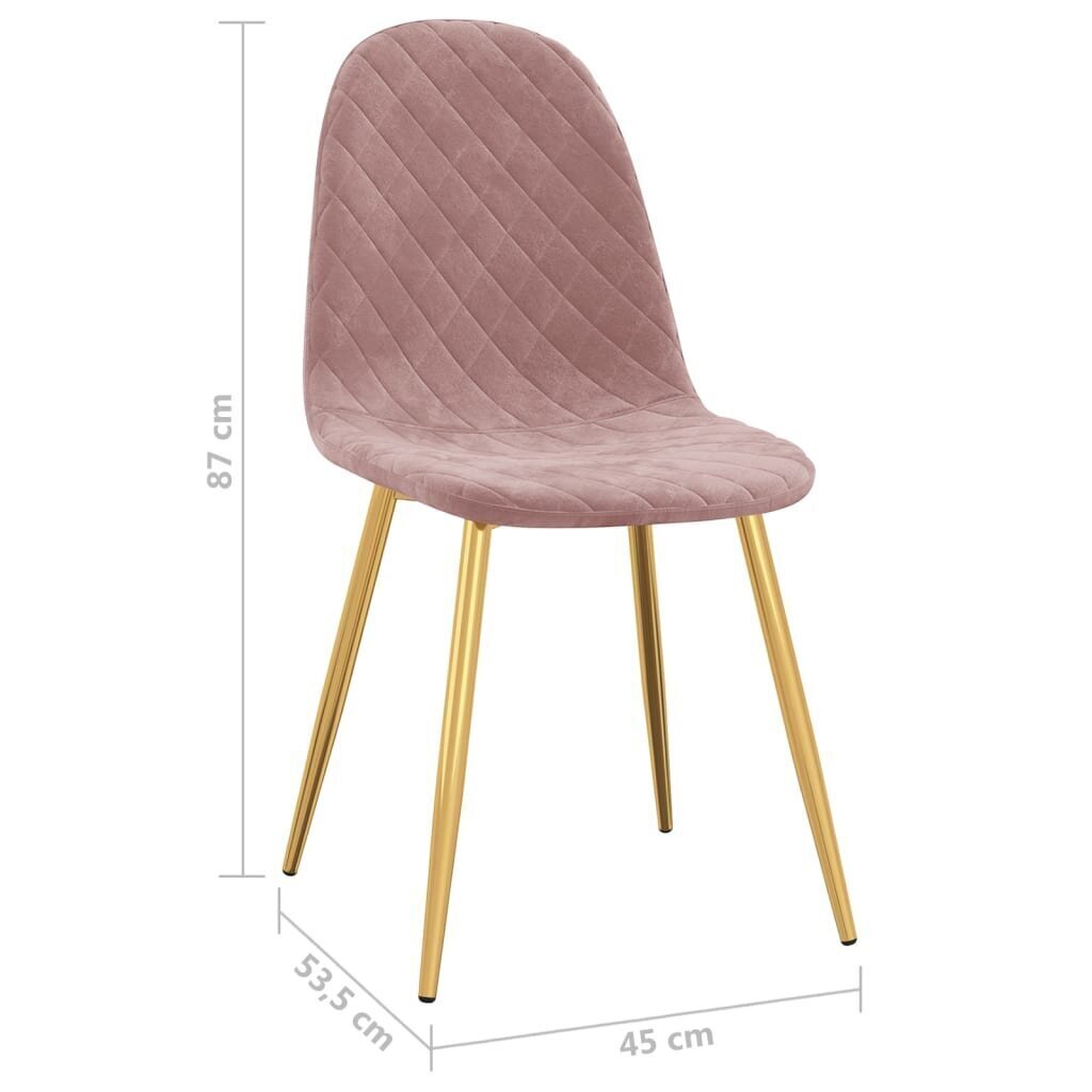 Ēdamkrēsli, 6 gab., rozā krāsā cena un informācija | Virtuves un ēdamistabas krēsli | 220.lv