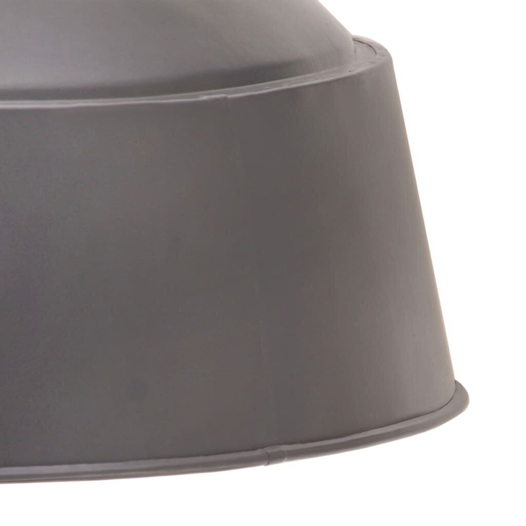 vidaXL griestu lampa, industriāls dizains, pelēka, 32 cm, E27 cena un informācija | Piekaramās lampas | 220.lv