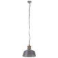 vidaXL griestu lampa, industriāls dizains, pelēka, 32 cm, E27 cena un informācija | Piekaramās lampas | 220.lv